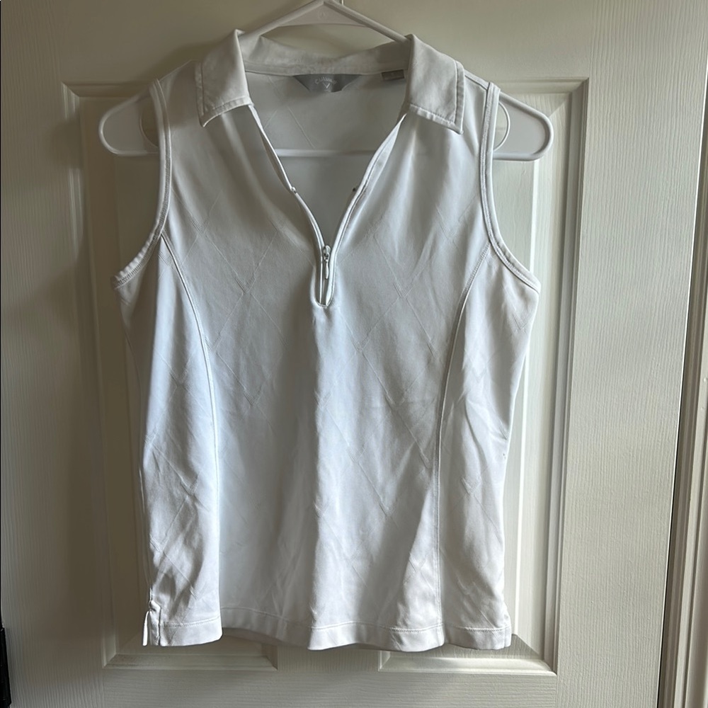Callaway White Sleeveless Tank Top